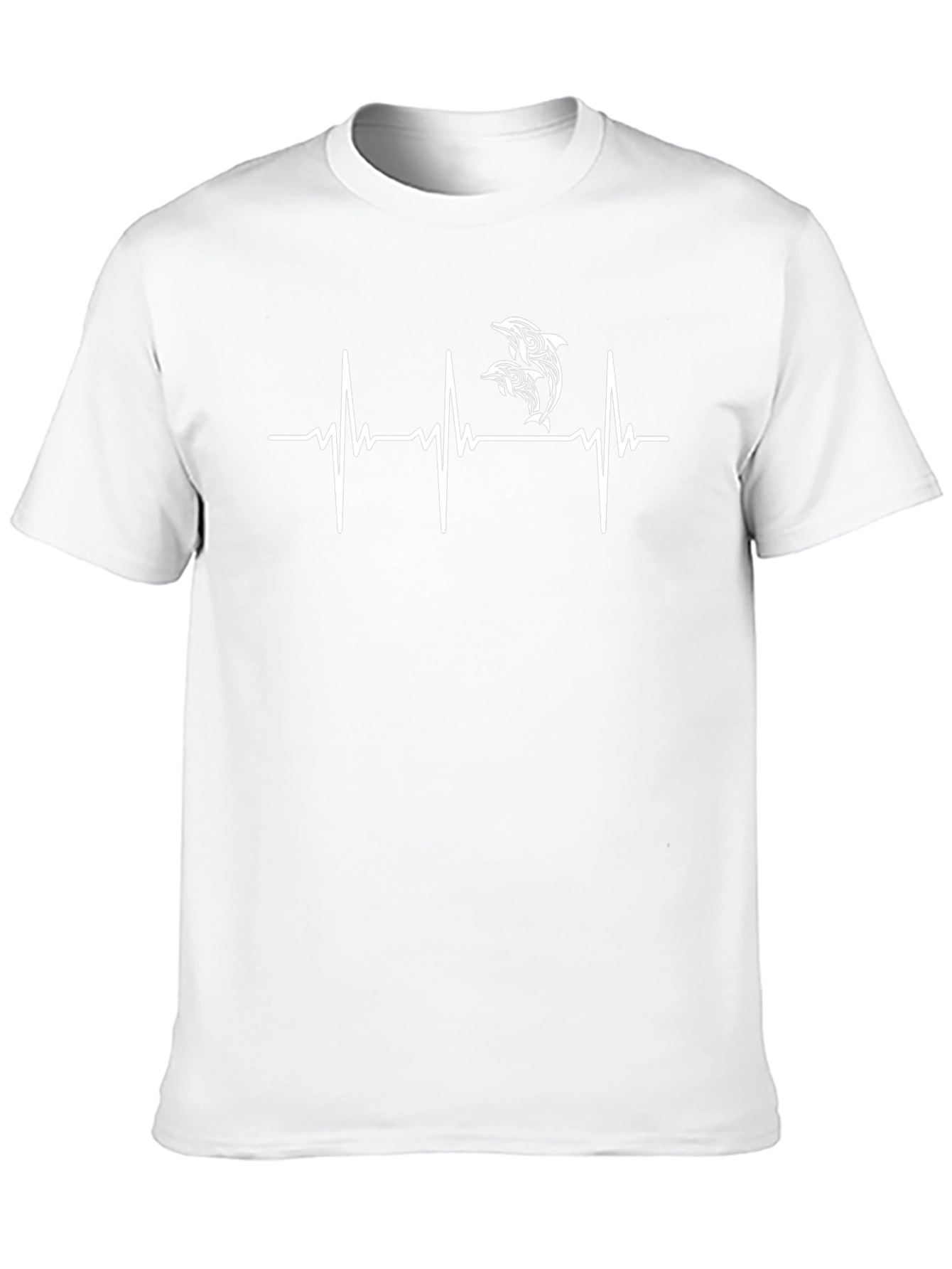 Dolphin Heartbeat T-Shirt - Black