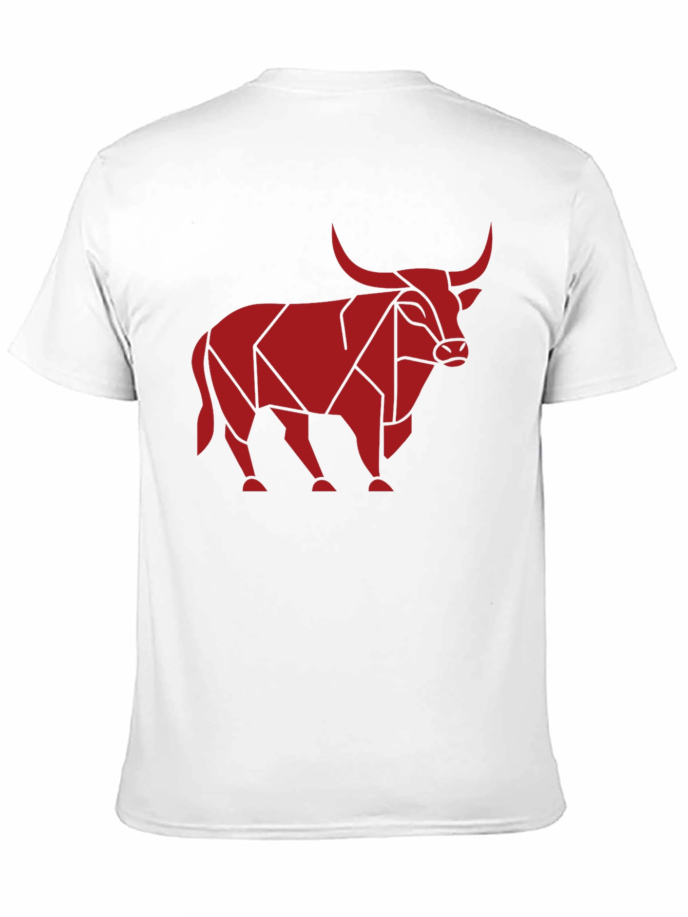 Geometric Bull Graphic T-Shirt - Mens Black Tee