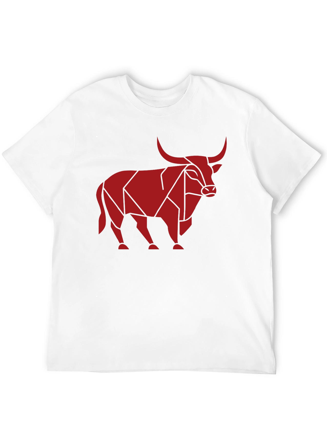 Geometric Bull Graphic T-Shirt - Mens Black Tee
