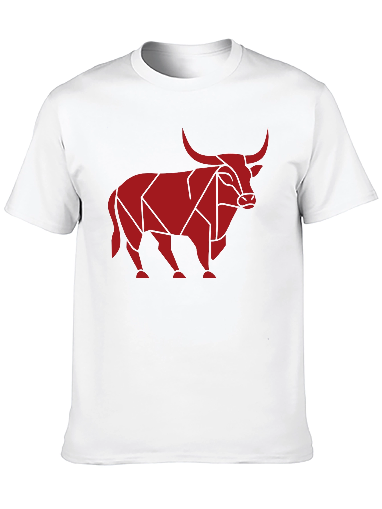 Geometric Bull Graphic T-Shirt - Mens Black Tee