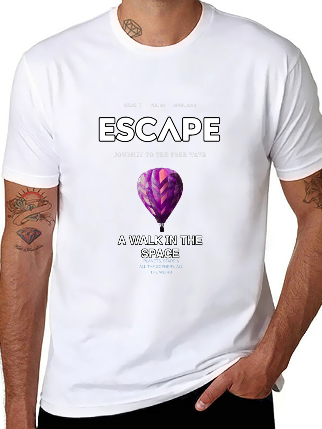 Escape Black Graphic T-Shirt