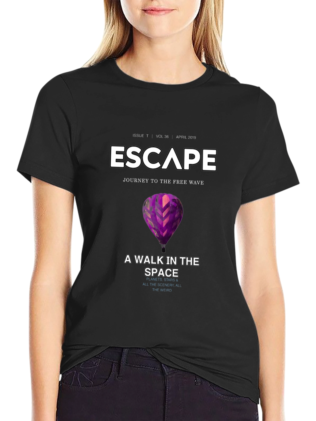 Escape Black Graphic T-Shirt