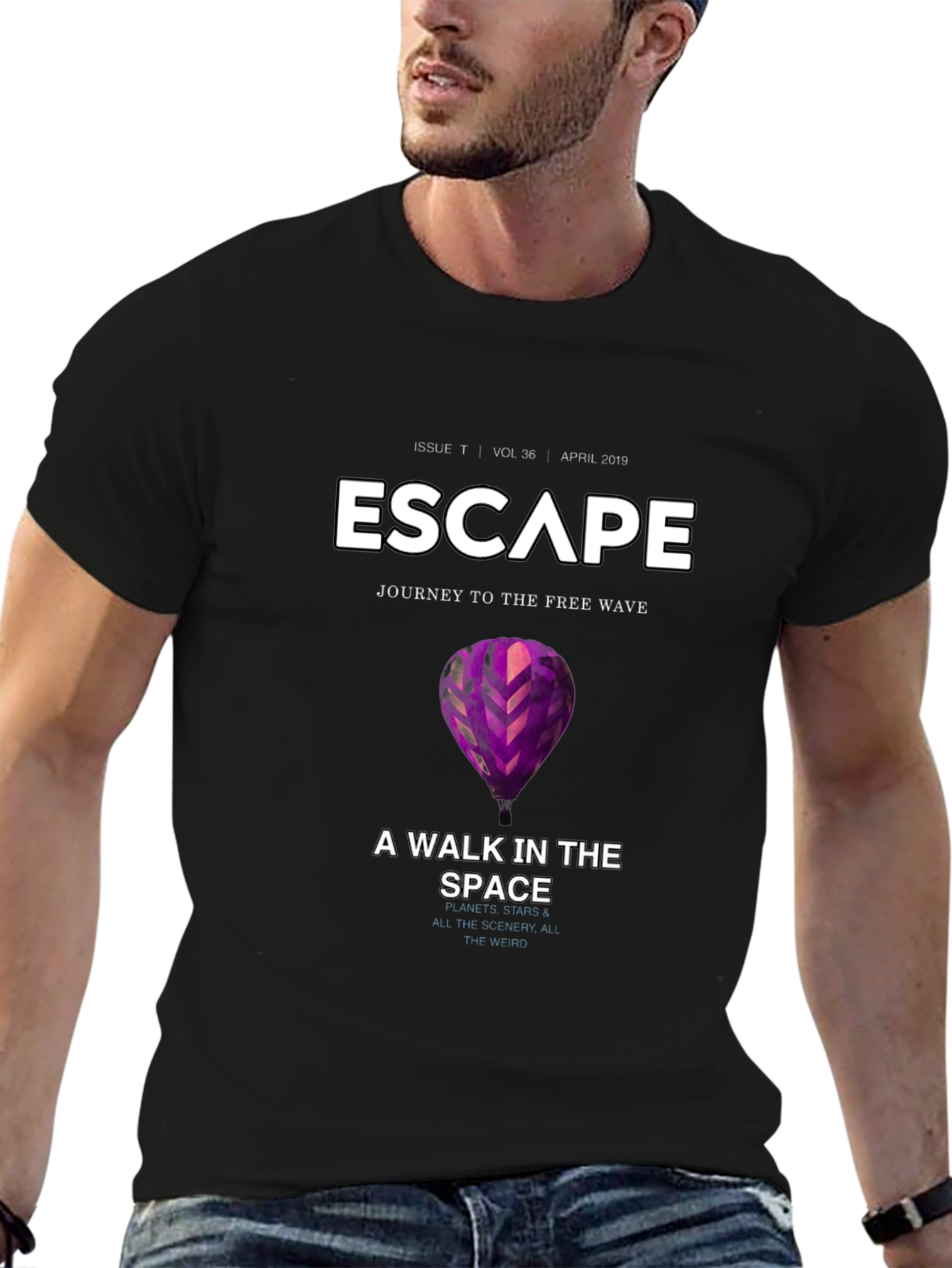 Escape Black Graphic T-Shirt