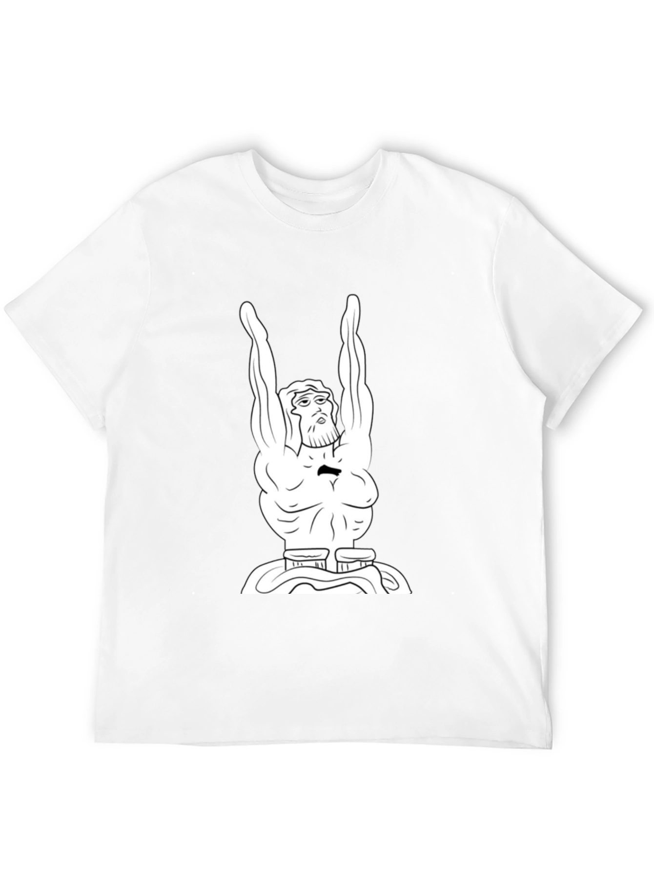 Black T-Shirt with Atlas Graphic