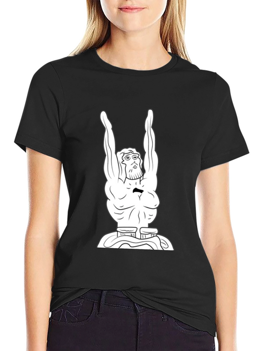 Black T-Shirt with Atlas Graphic