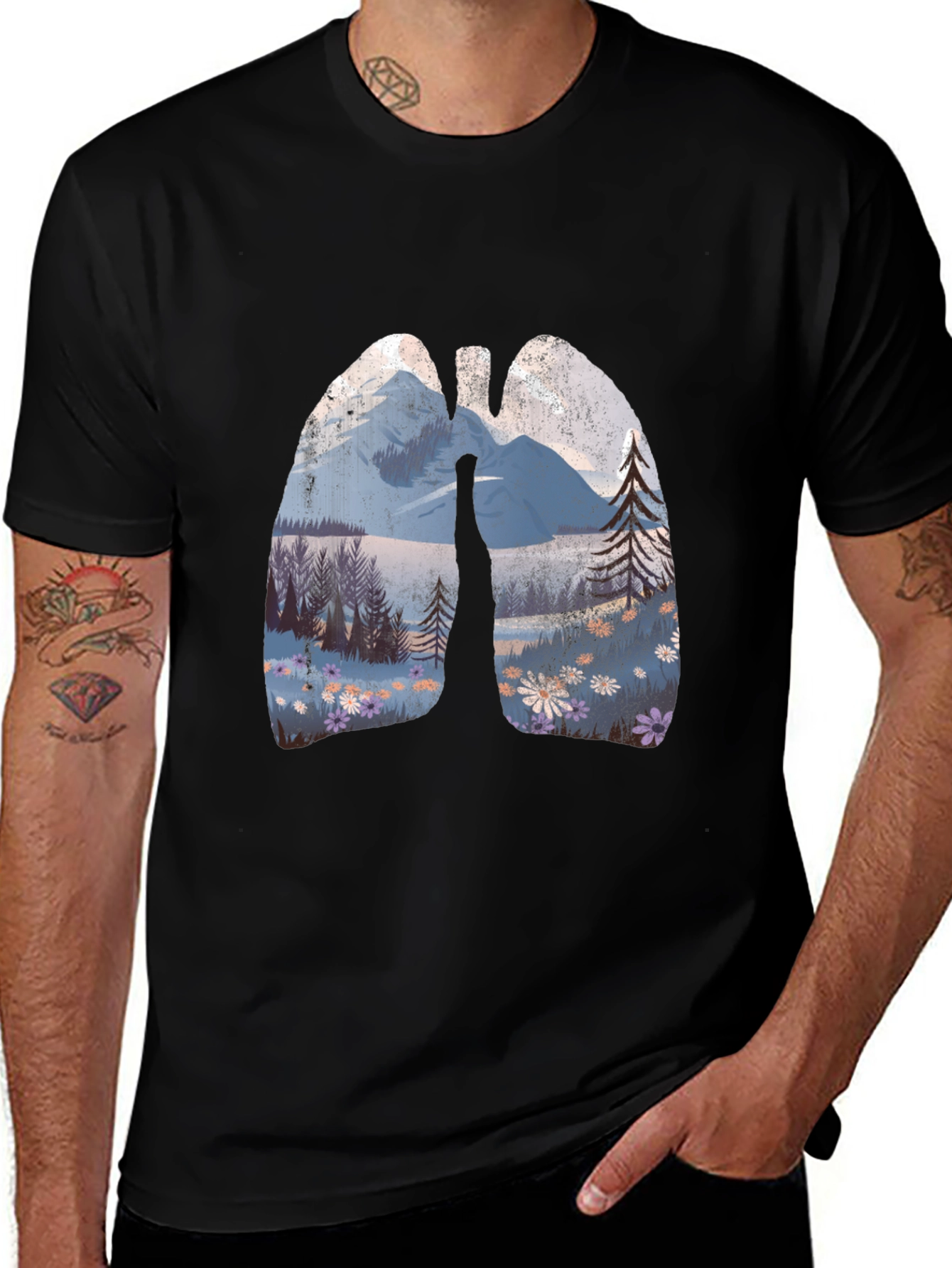 Nature Lungs Graphic Tee - Breath of Fresh Air