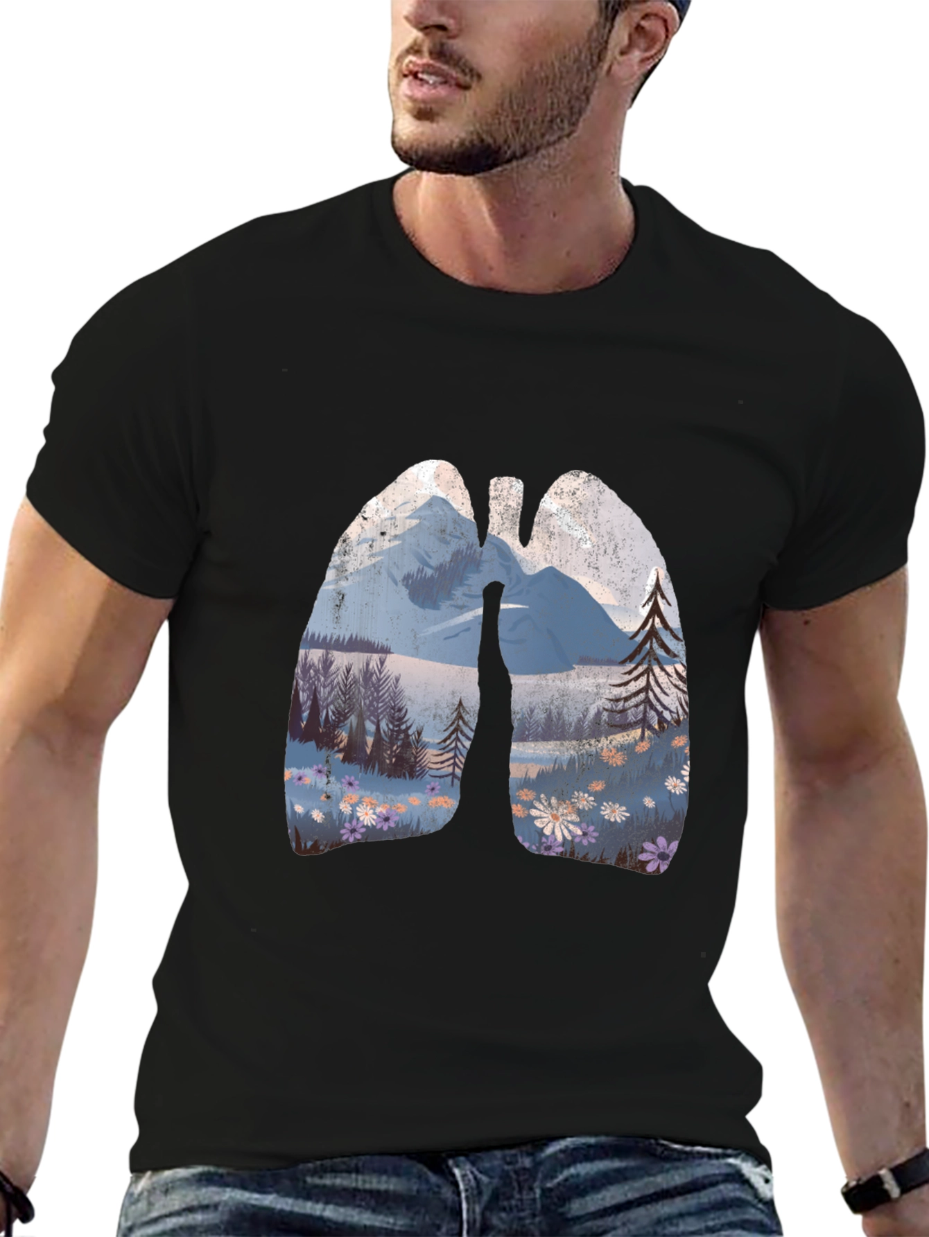 Nature Lungs Graphic Tee - Breath of Fresh Air