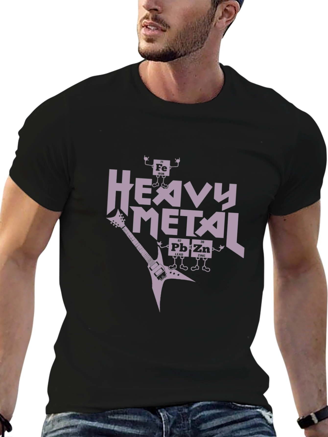 Heavy Metal Periodic Table Black T-Shirt
