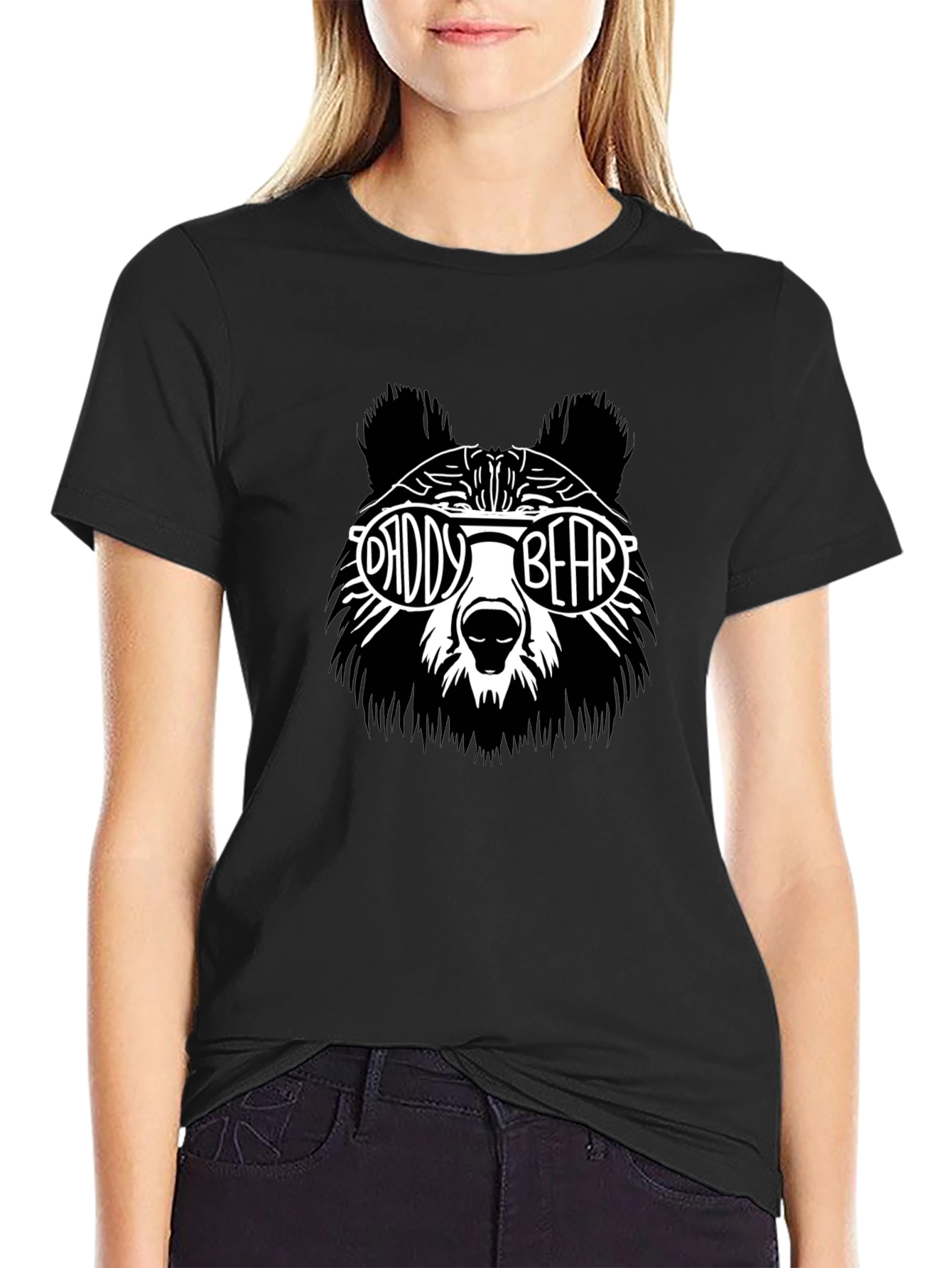 Daddy Bear Graphic T-Shirt - Black