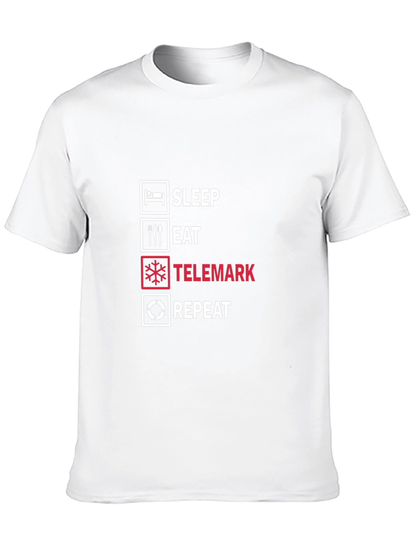 Sleep Eat Telemark Repeat Black T-Shirt