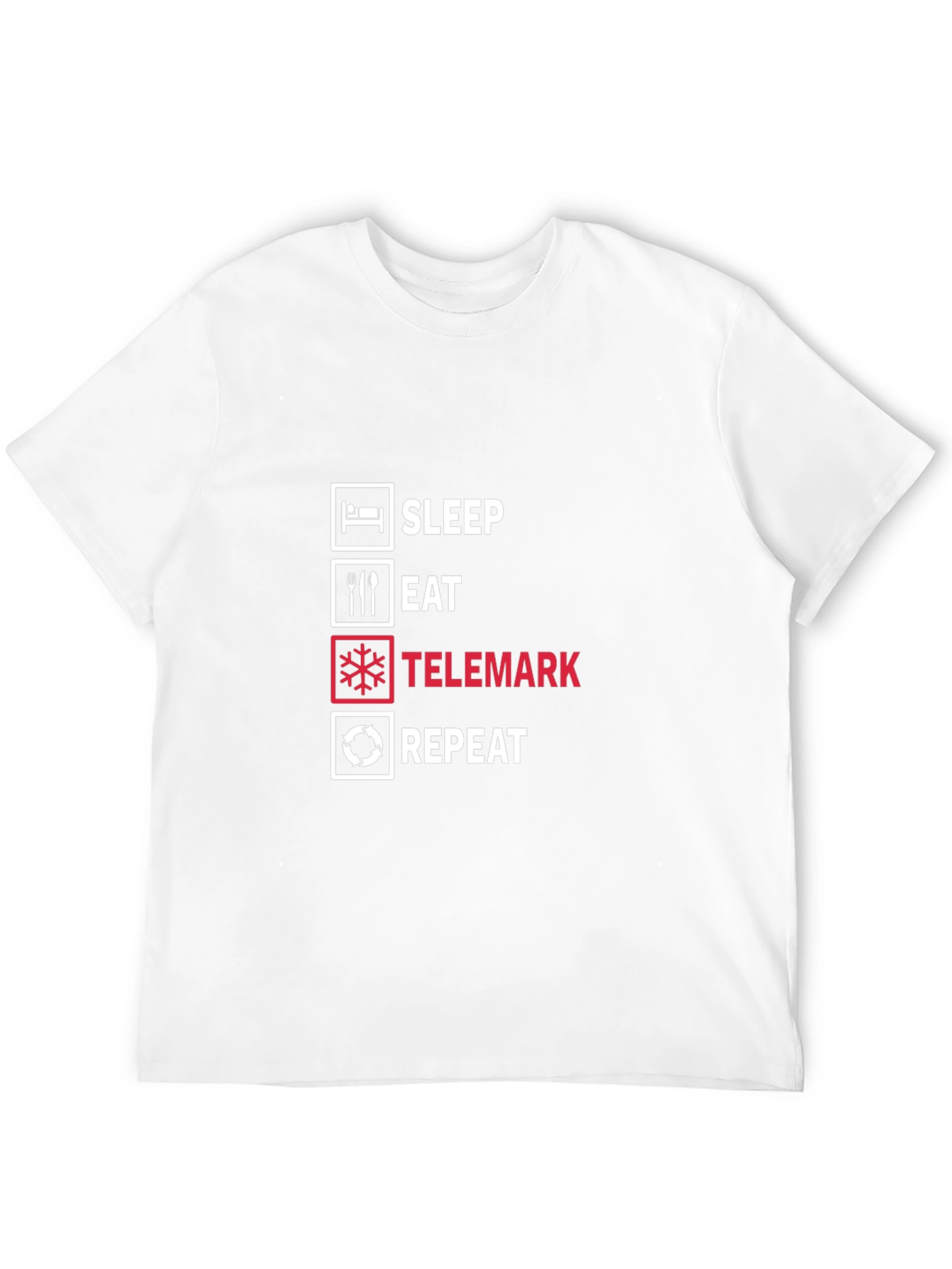 Sleep Eat Telemark Repeat Black T-Shirt