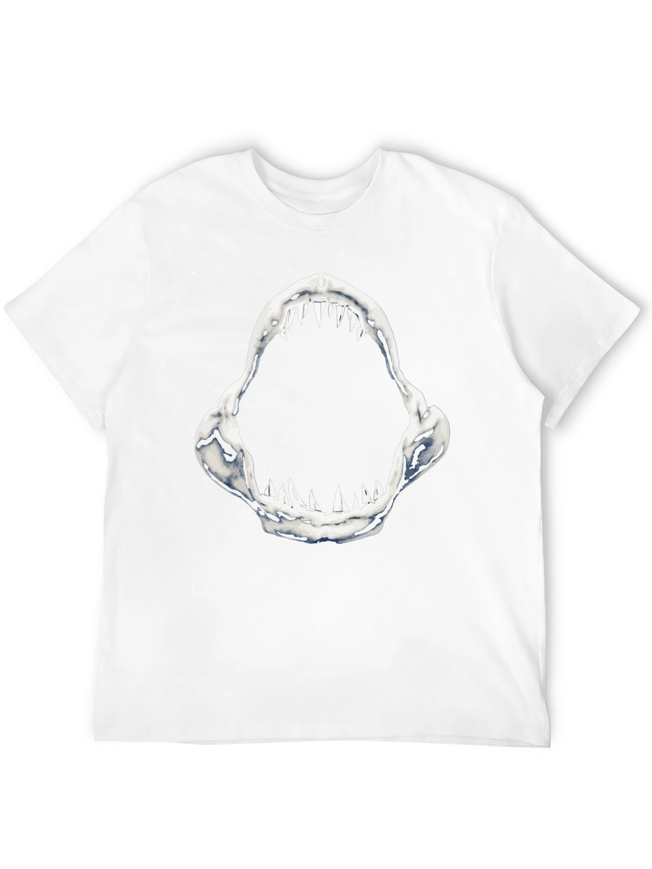 Shark Jaws Graphic Tee - Black Cotton T-Shirt