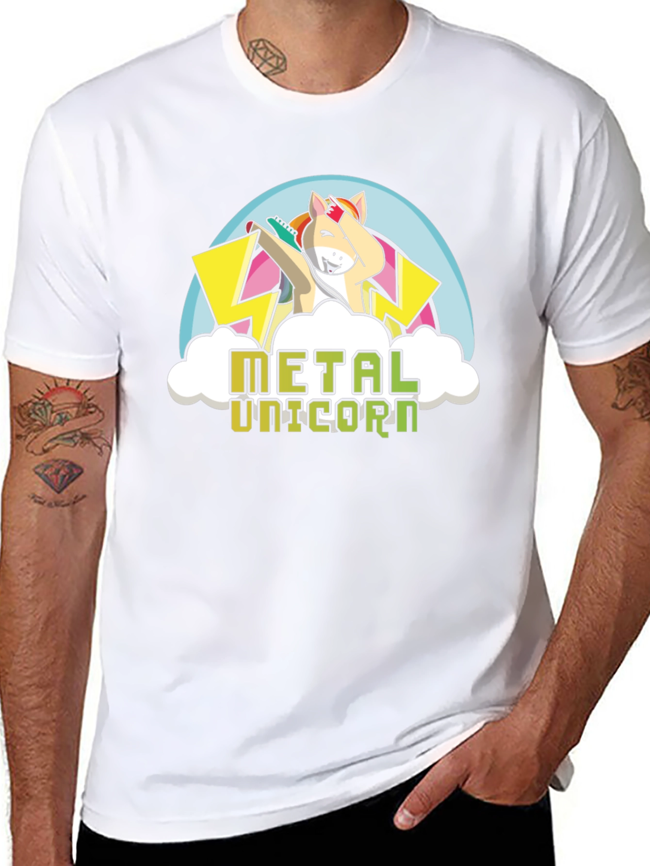 Metal Unicorn Black T-Shirt