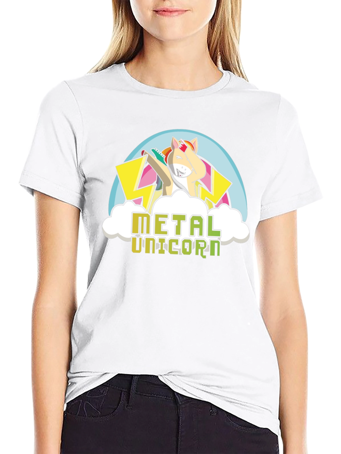 Metal Unicorn Black T-Shirt