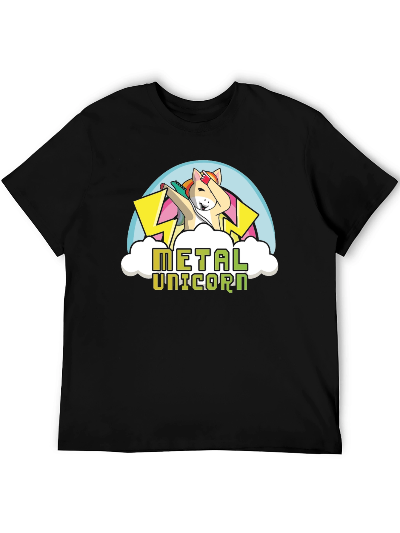 Metal Unicorn Black T-Shirt