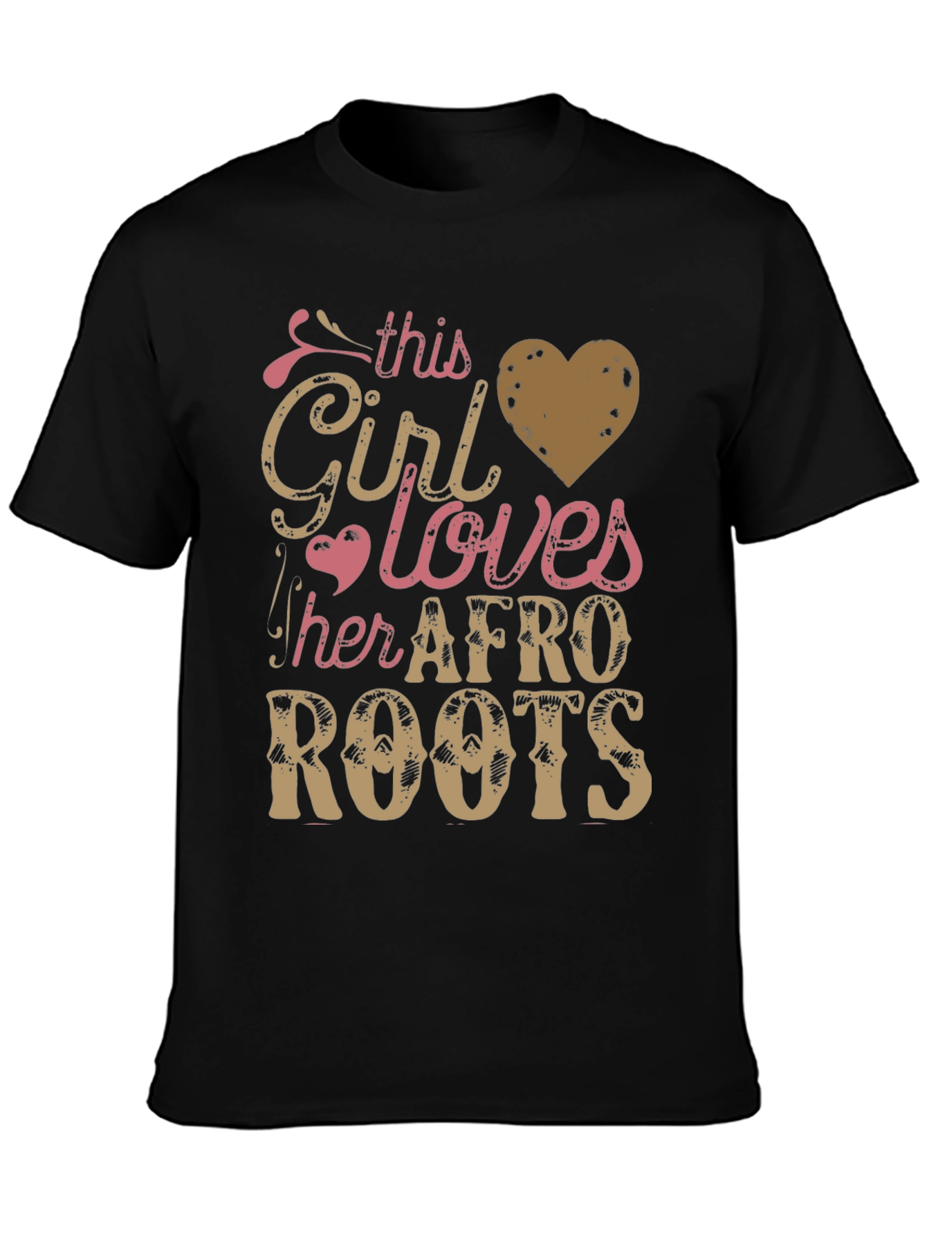 Afro Roots Black Graphic T-Shirt