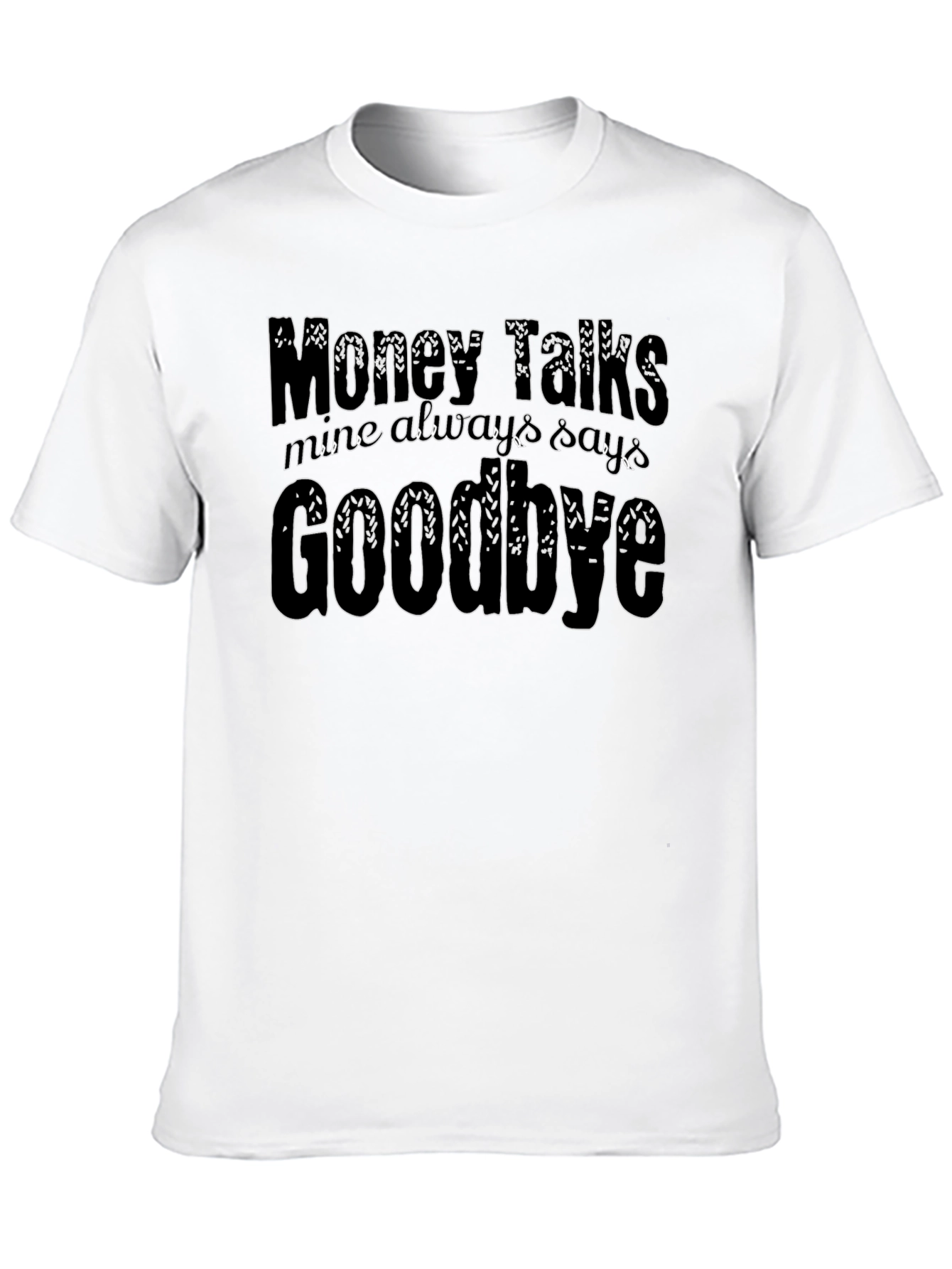 Money Talks Mens Black Graphic Tee