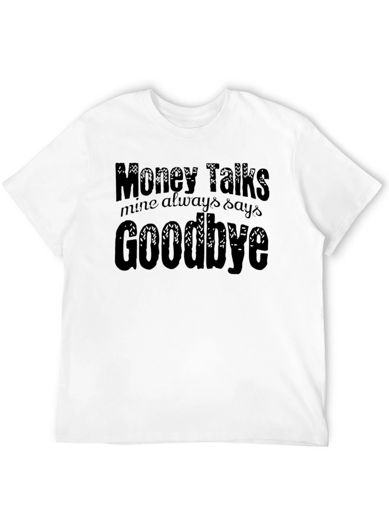 Money Talks Mens Black Graphic Tee