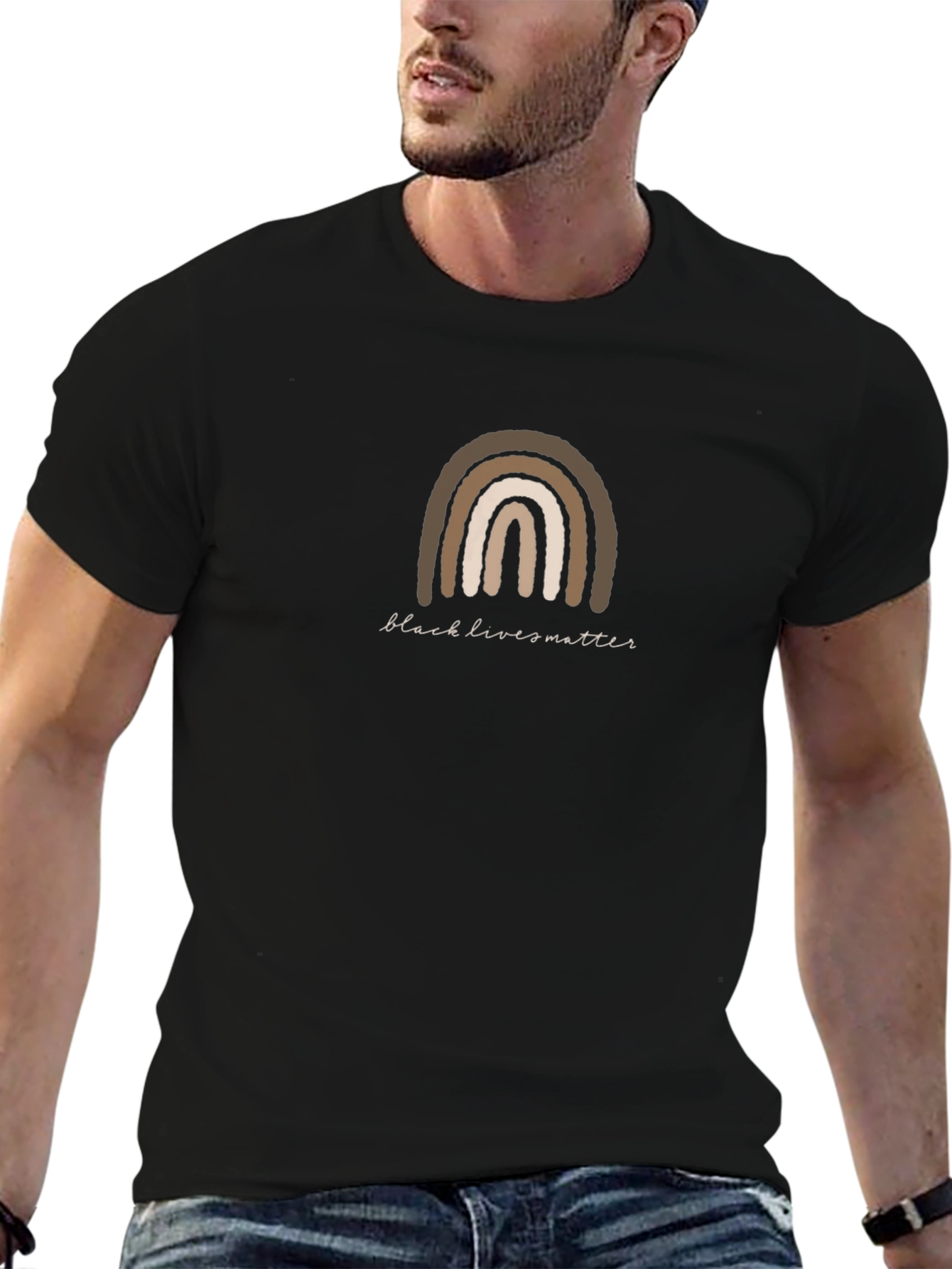BLM Rainbow Graphic T-Shirt