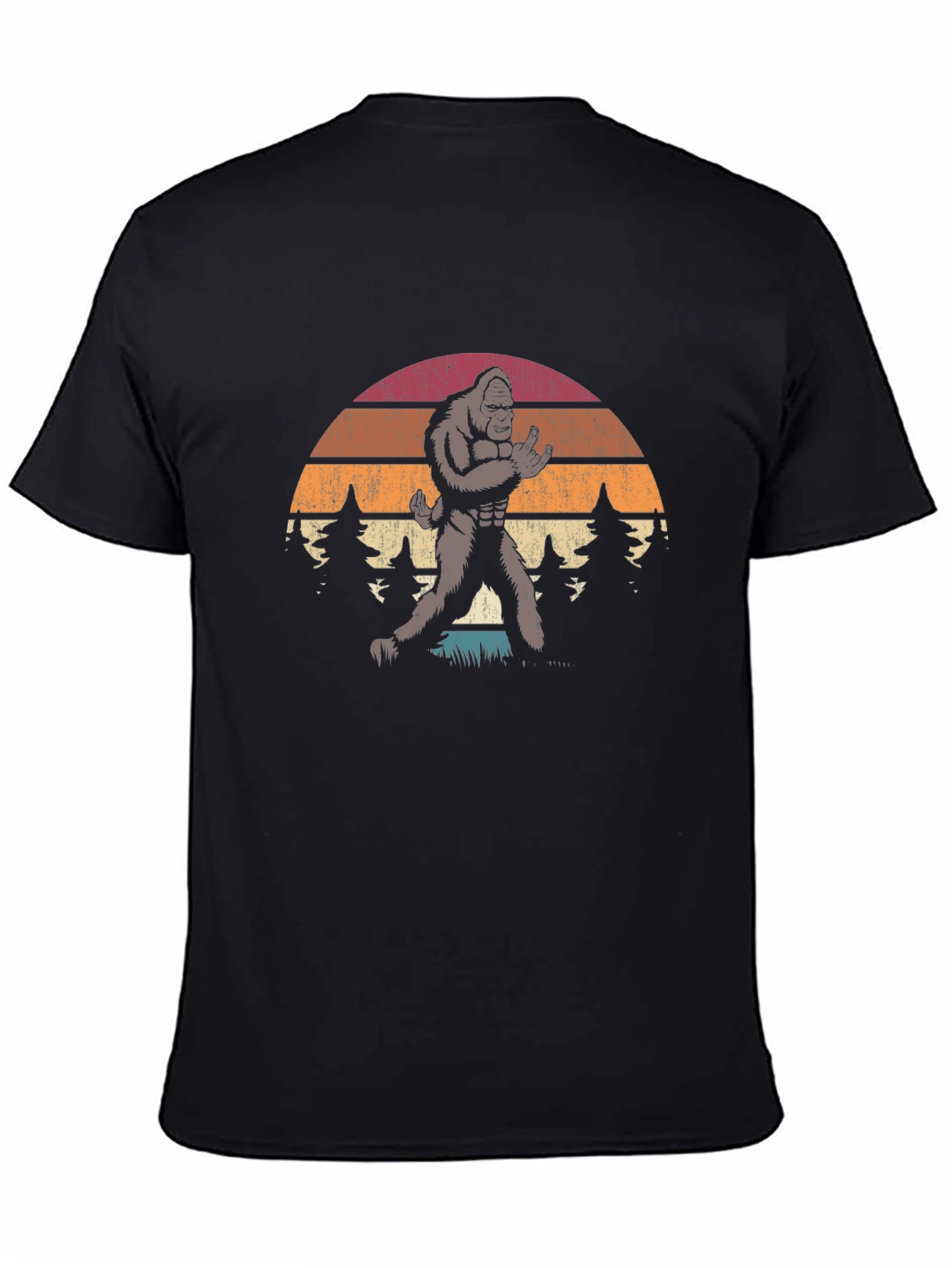 Bigfoot Sunset T-Shirt - Rock On Retro Design