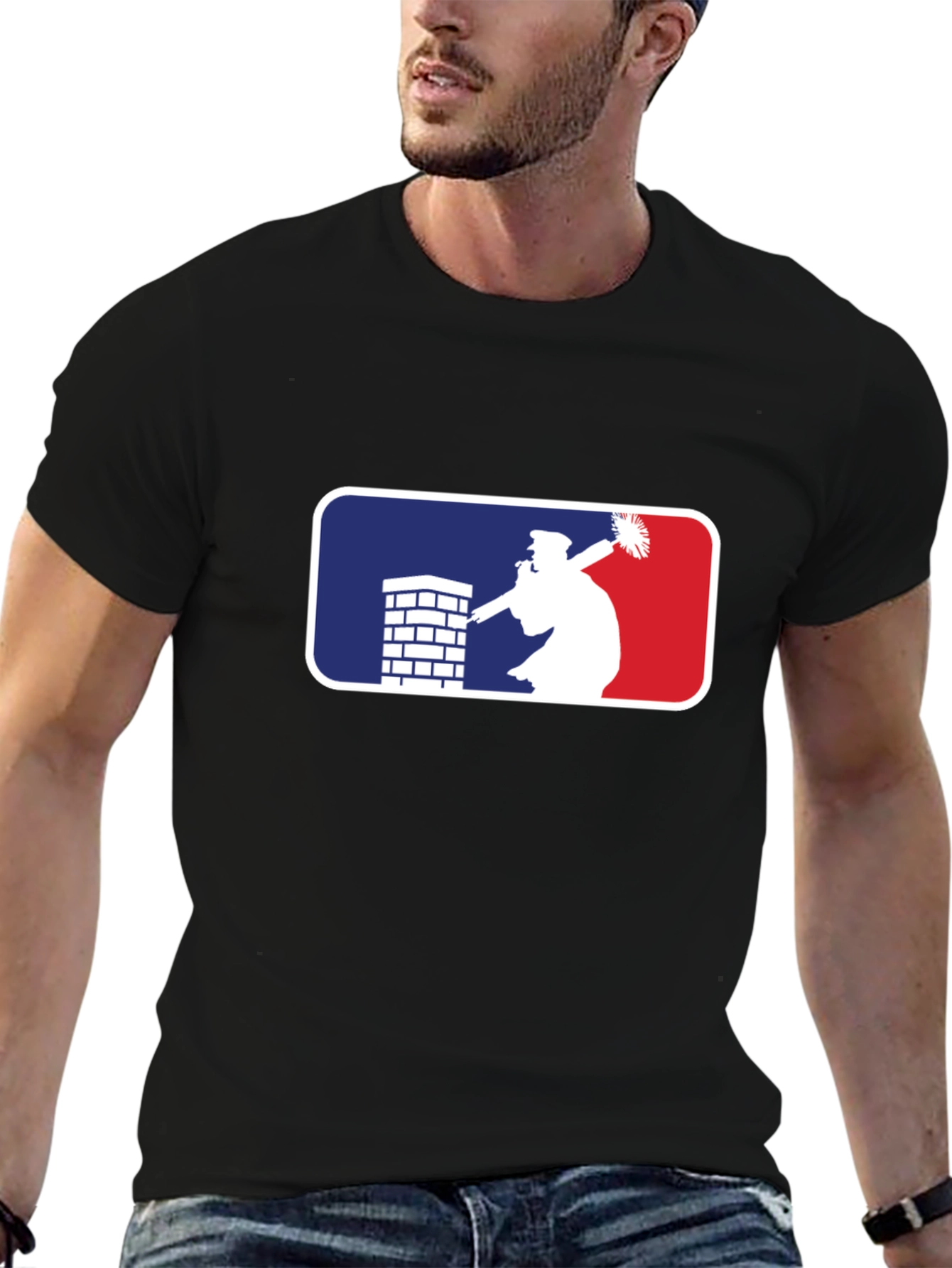 Funny Trump Down the Chimney Christmas T-Shirt