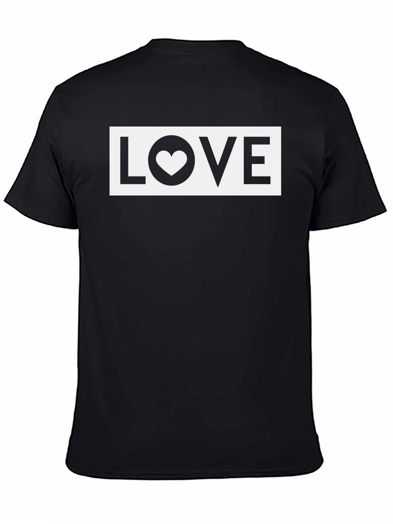 Love Heart Graphic T-Shirt - Black