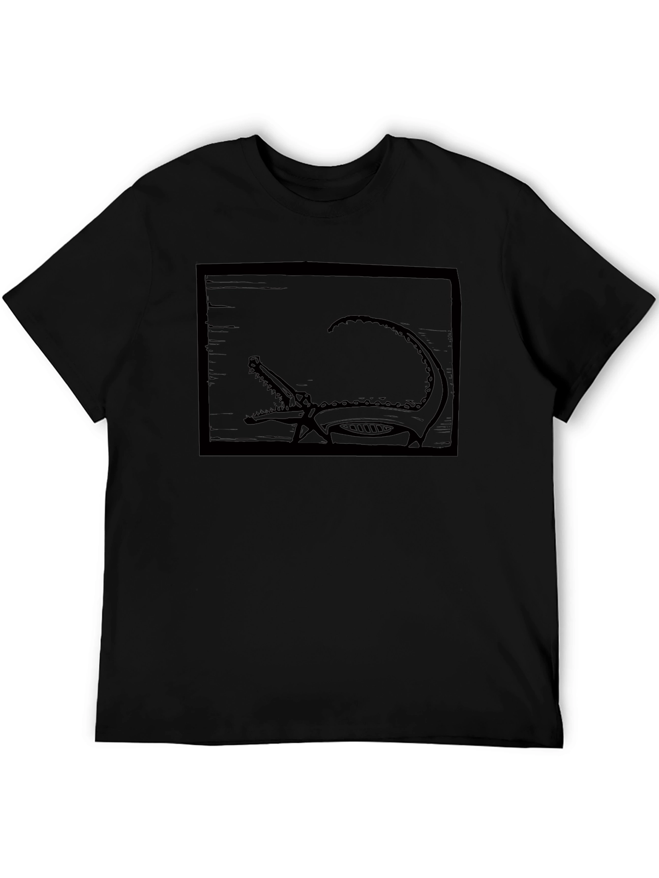 Crocodile Graphic Tee - Modern Style Black T-Shirt