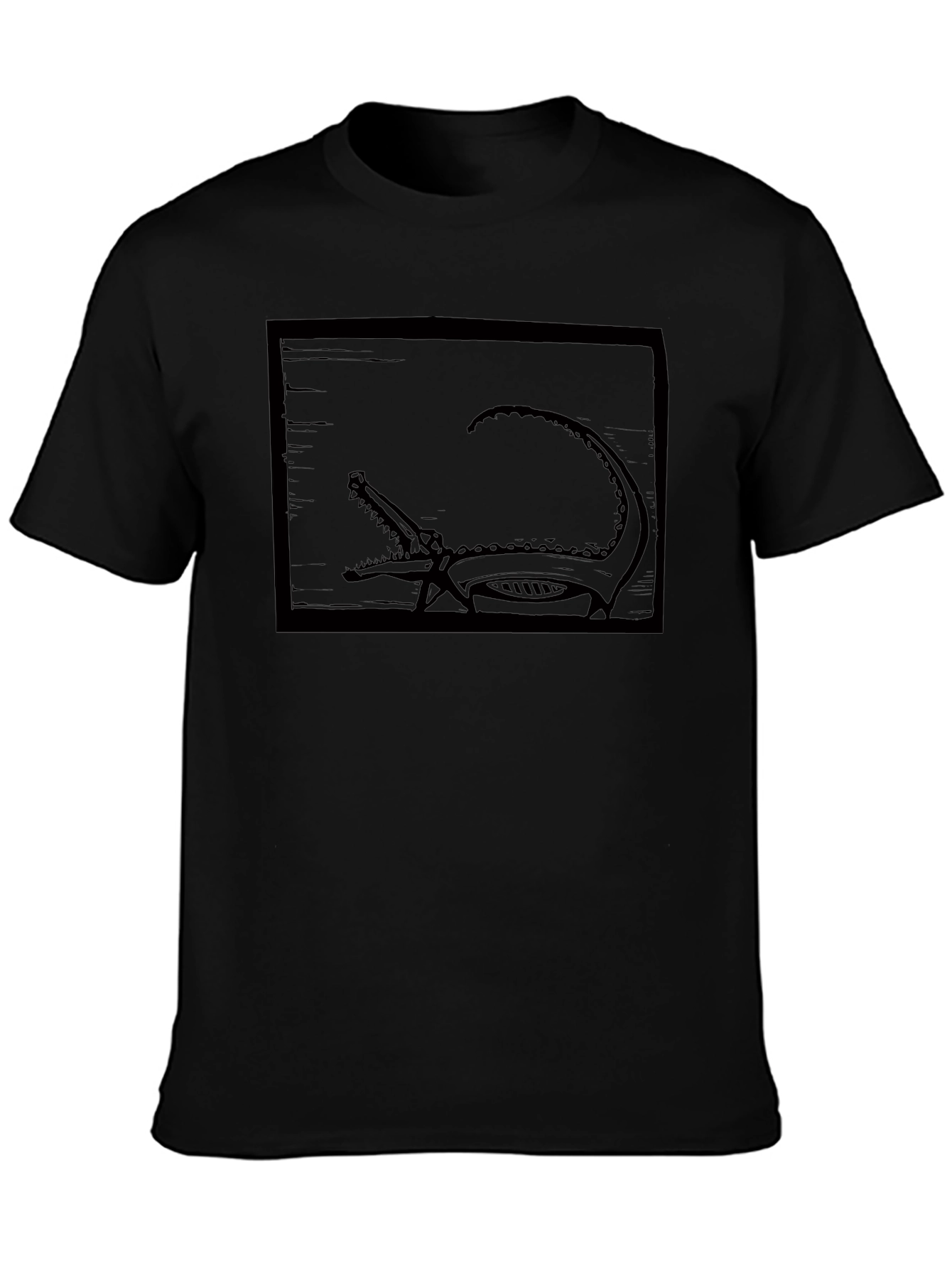 Crocodile Graphic Tee - Modern Style Black T-Shirt