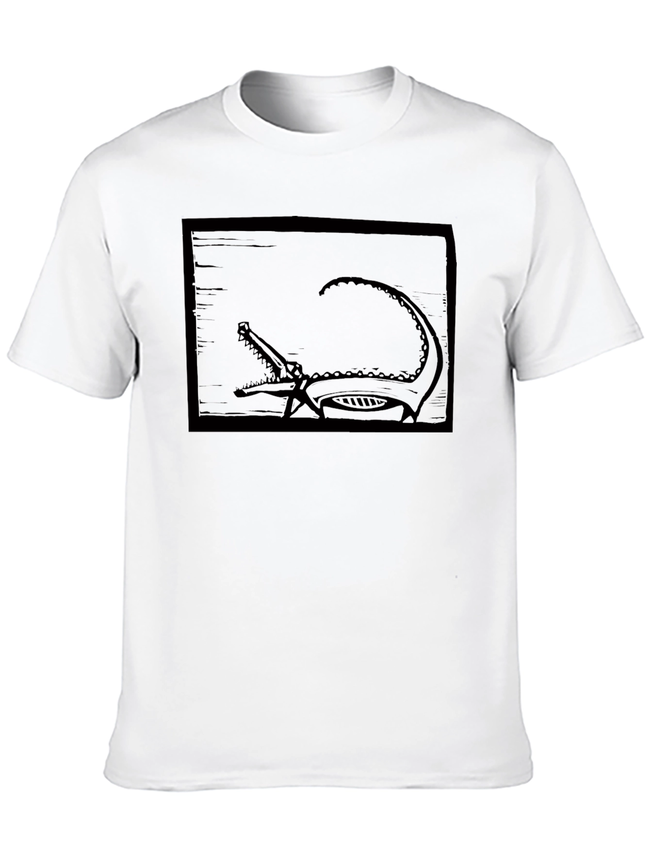 Crocodile Graphic Tee - Modern Style Black T-Shirt