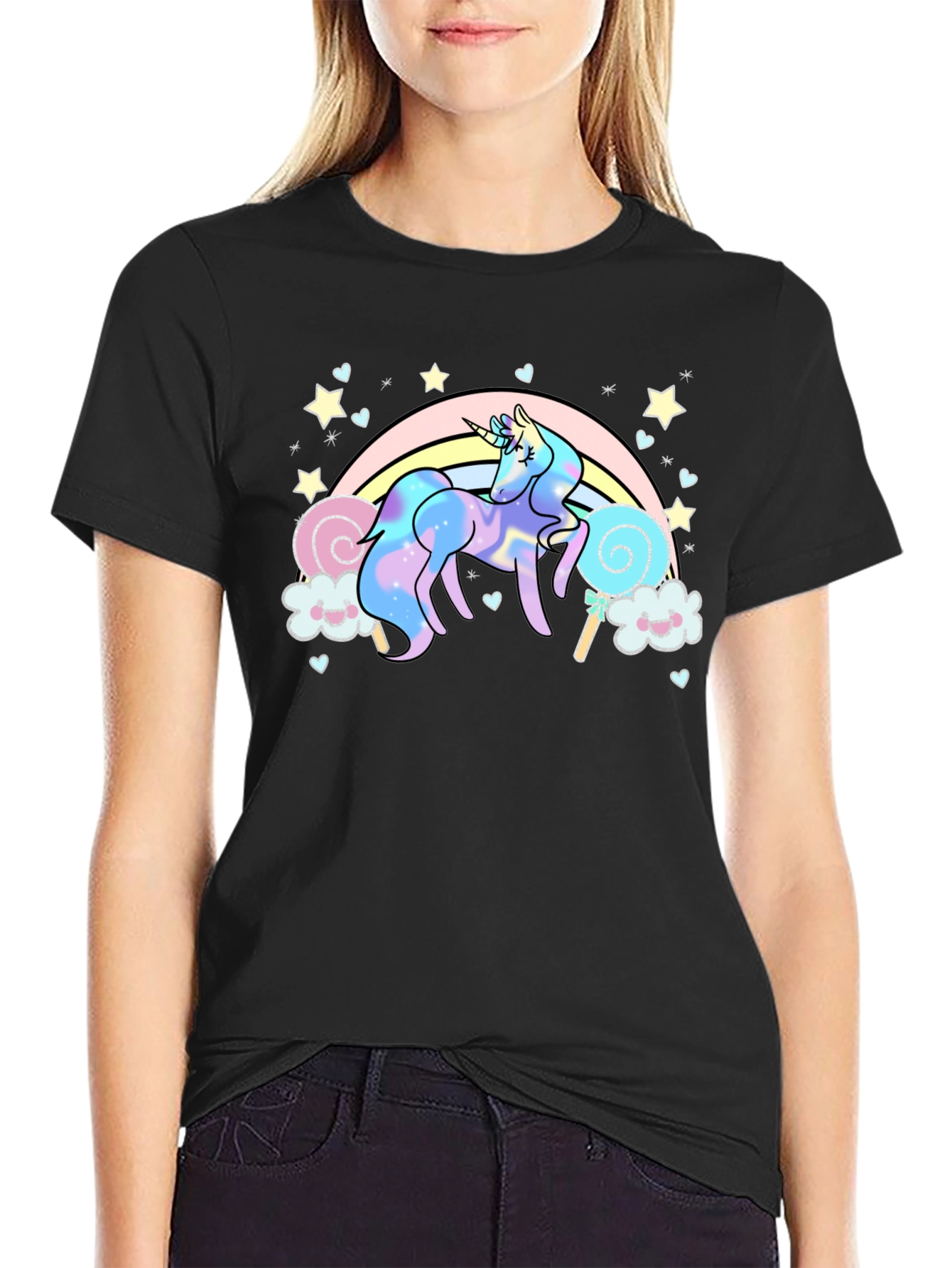 Unicorn Rainbow Graphic T-Shirt