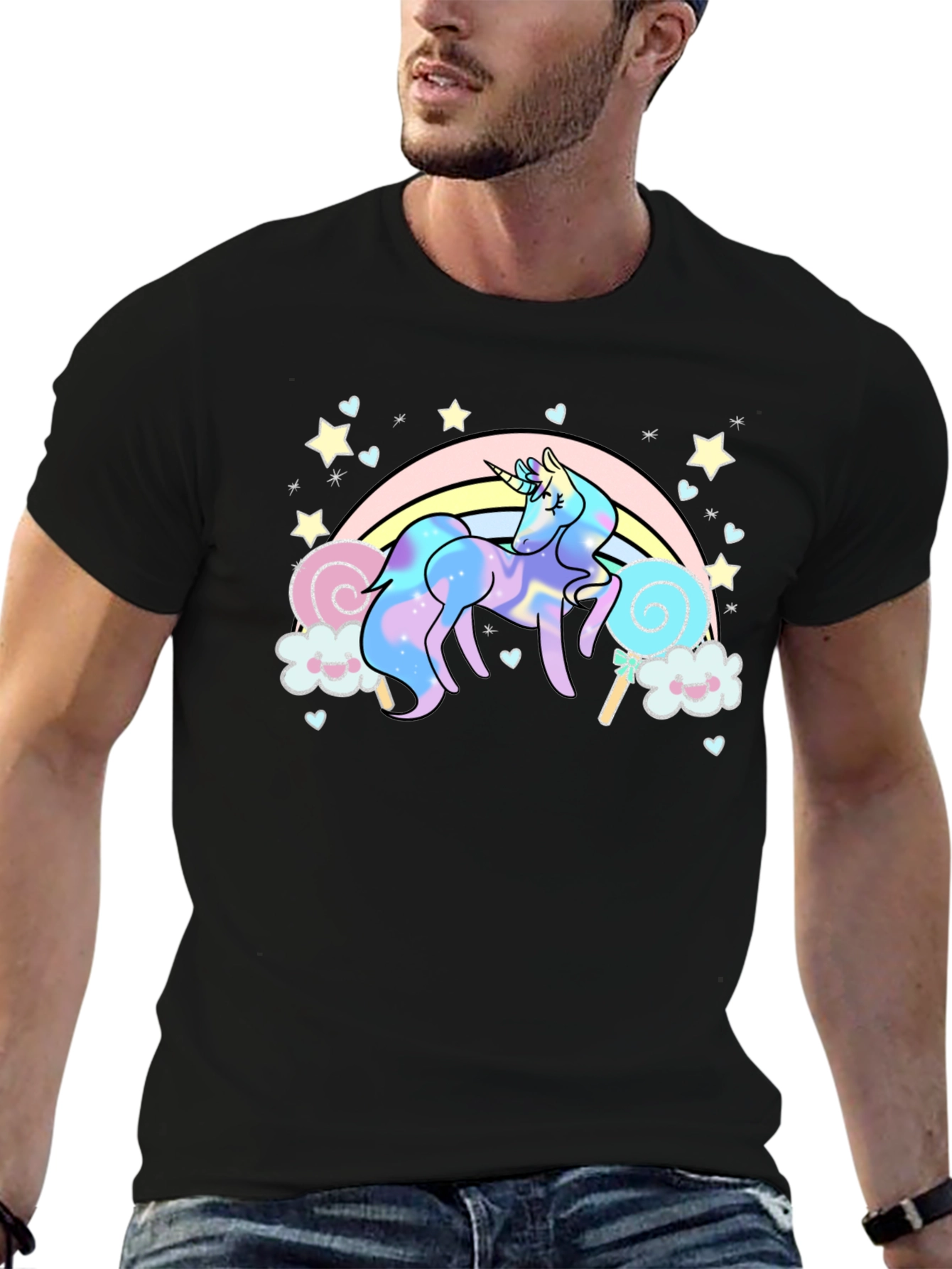 Unicorn Rainbow Graphic T-Shirt