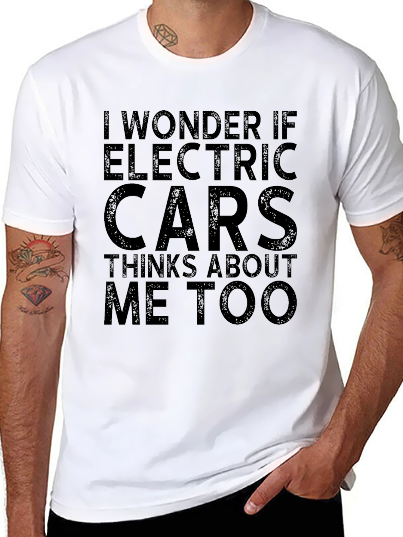 Electric Car Thinker T-Shirt - Funny Graphic Tee
