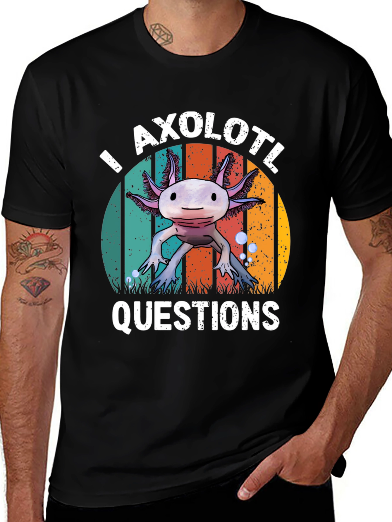 Axolotl Questions T-Shirt - Funny Graphic Tee