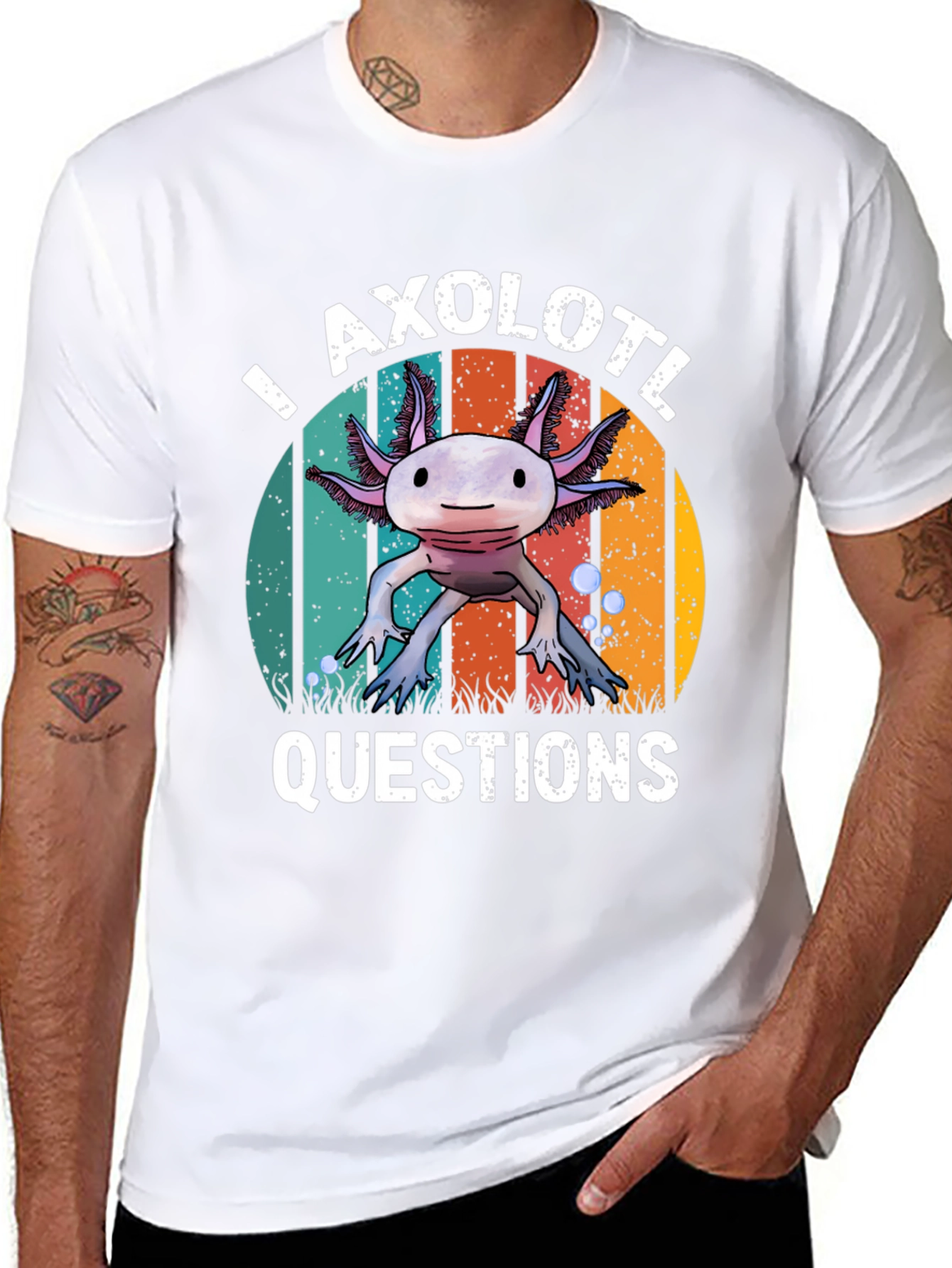 Axolotl Questions T-Shirt - Funny Graphic Tee