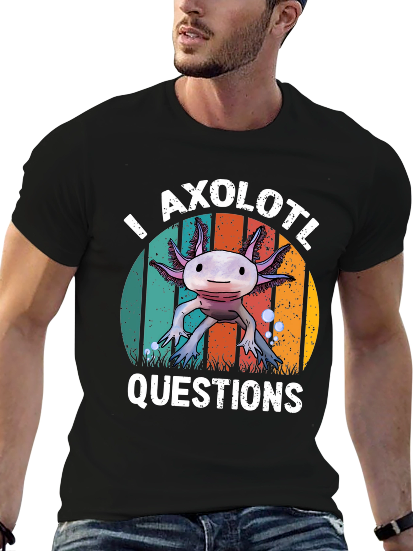 Axolotl Questions T-Shirt - Funny Graphic Tee