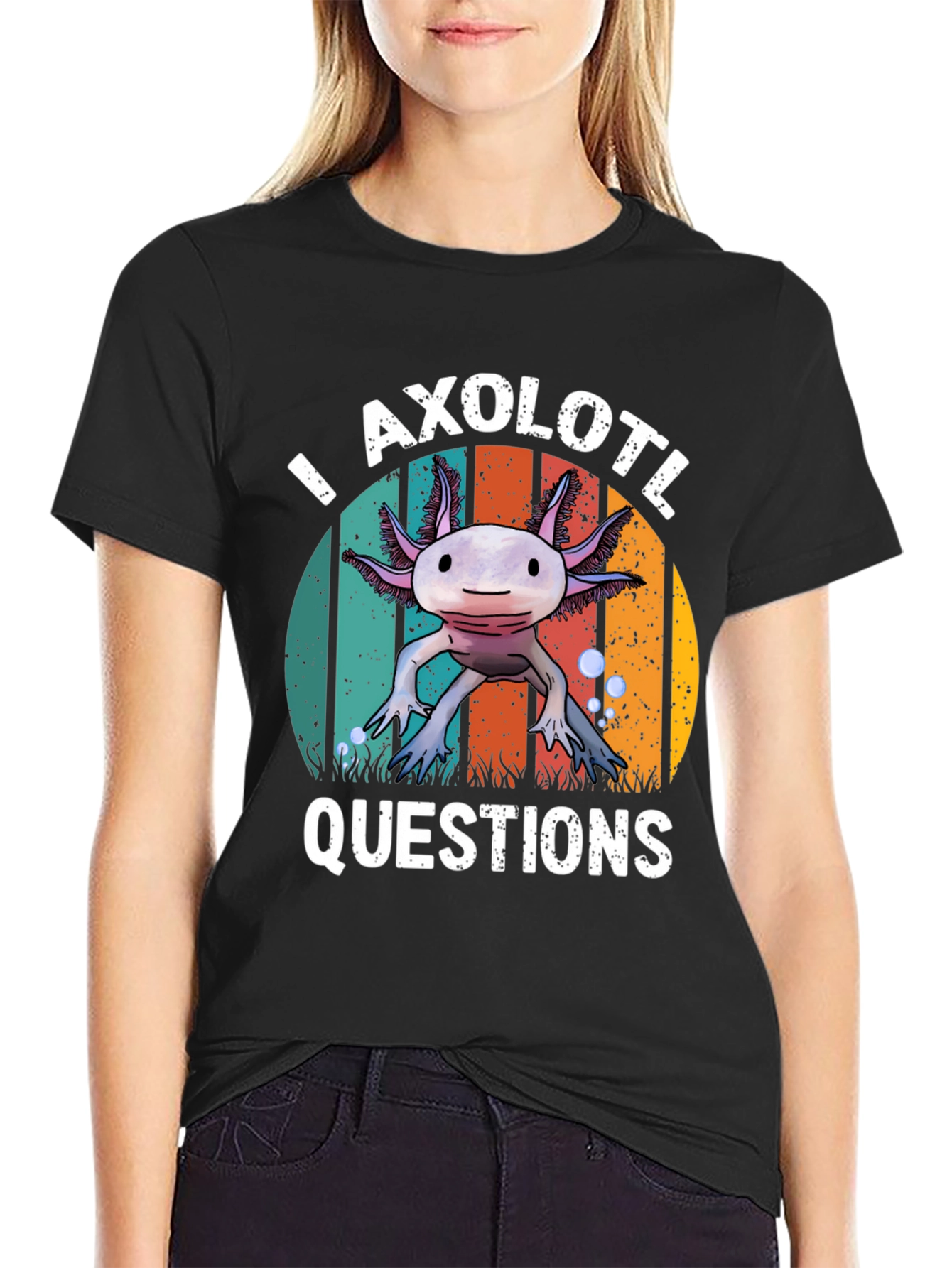 Axolotl Questions T-Shirt - Funny Graphic Tee