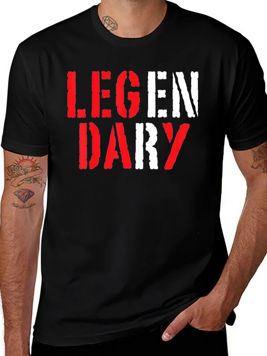 Legendary Graphic Print Black T-Shirt