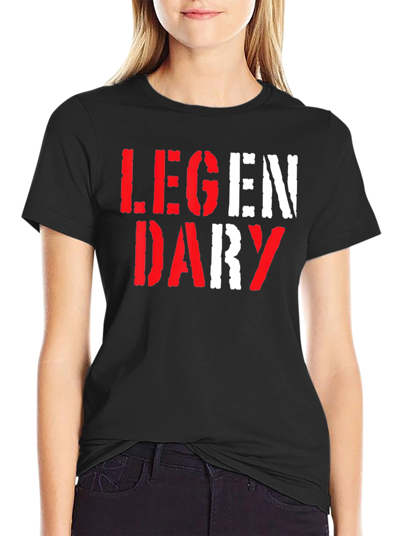 Legendary Graphic Print Black T-Shirt