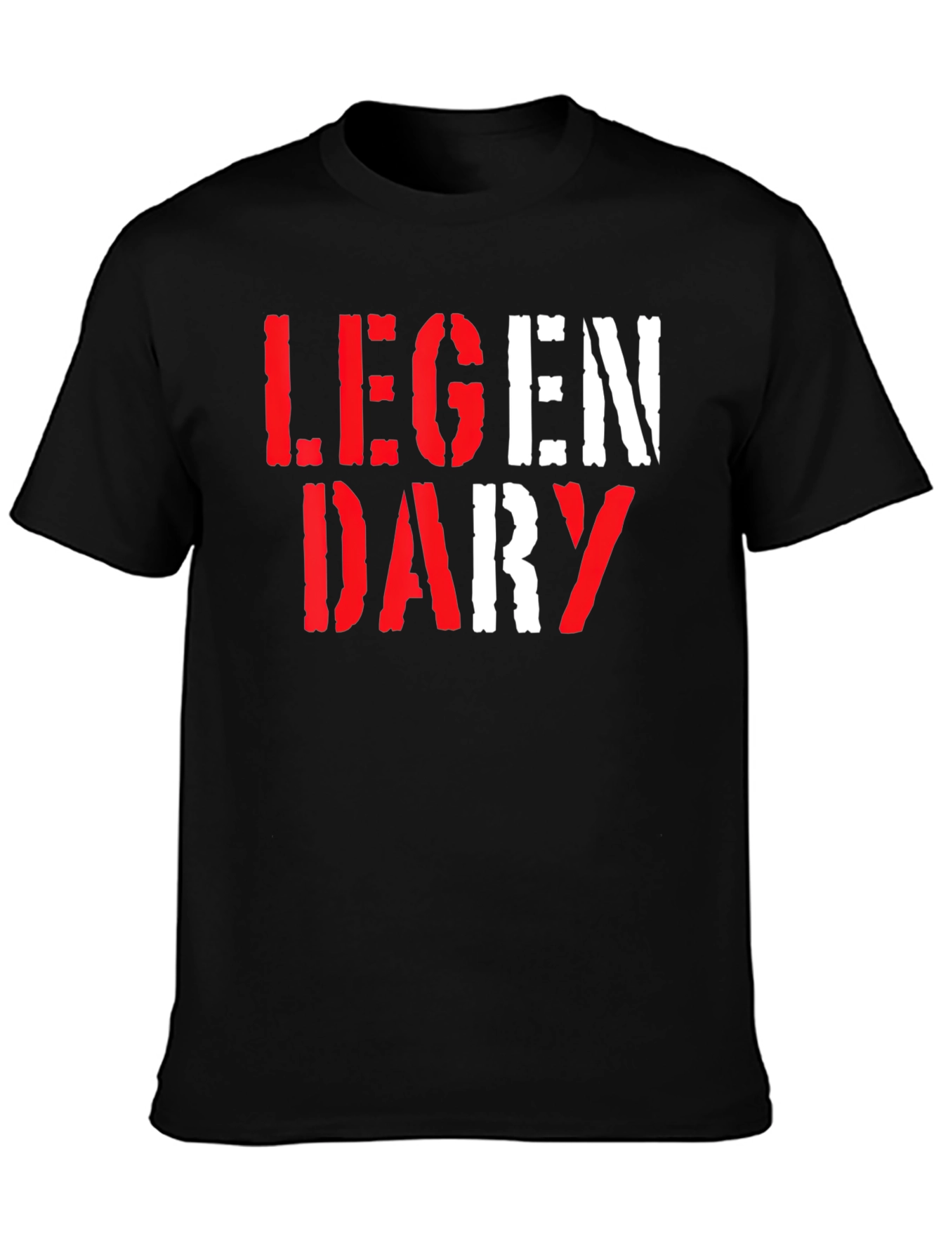Legendary Graphic Print Black T-Shirt