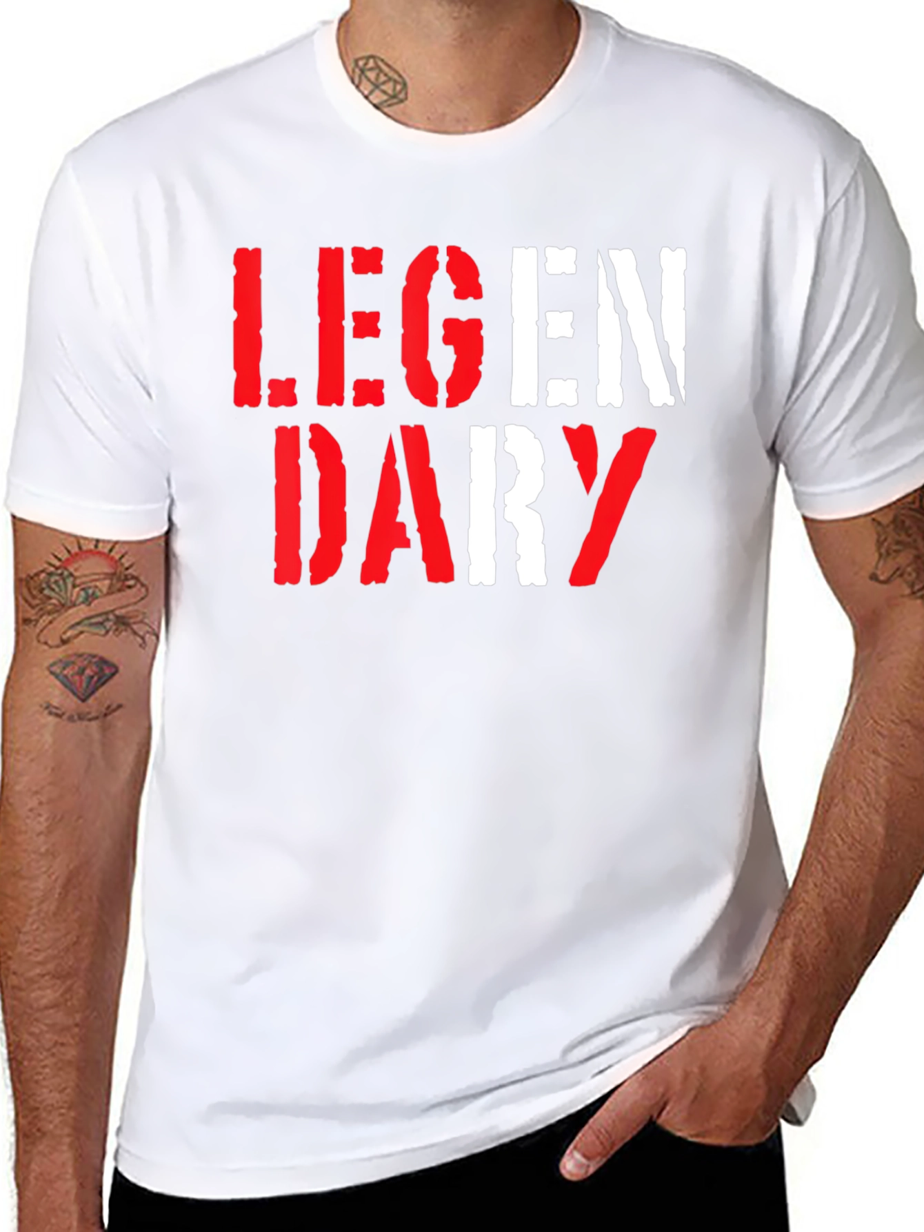 Legendary Graphic Print Black T-Shirt