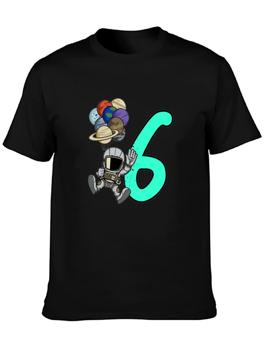 Birthday Astronaut T-Shirt - Sixth Birthday