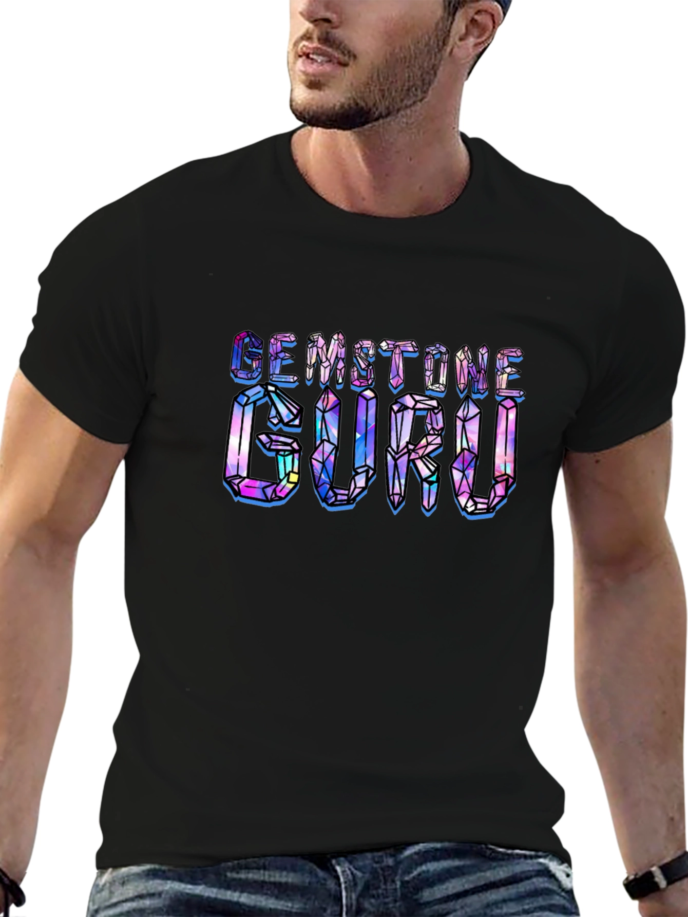 Gemstone Guru Graphic T-Shirt - Mens Black Tee