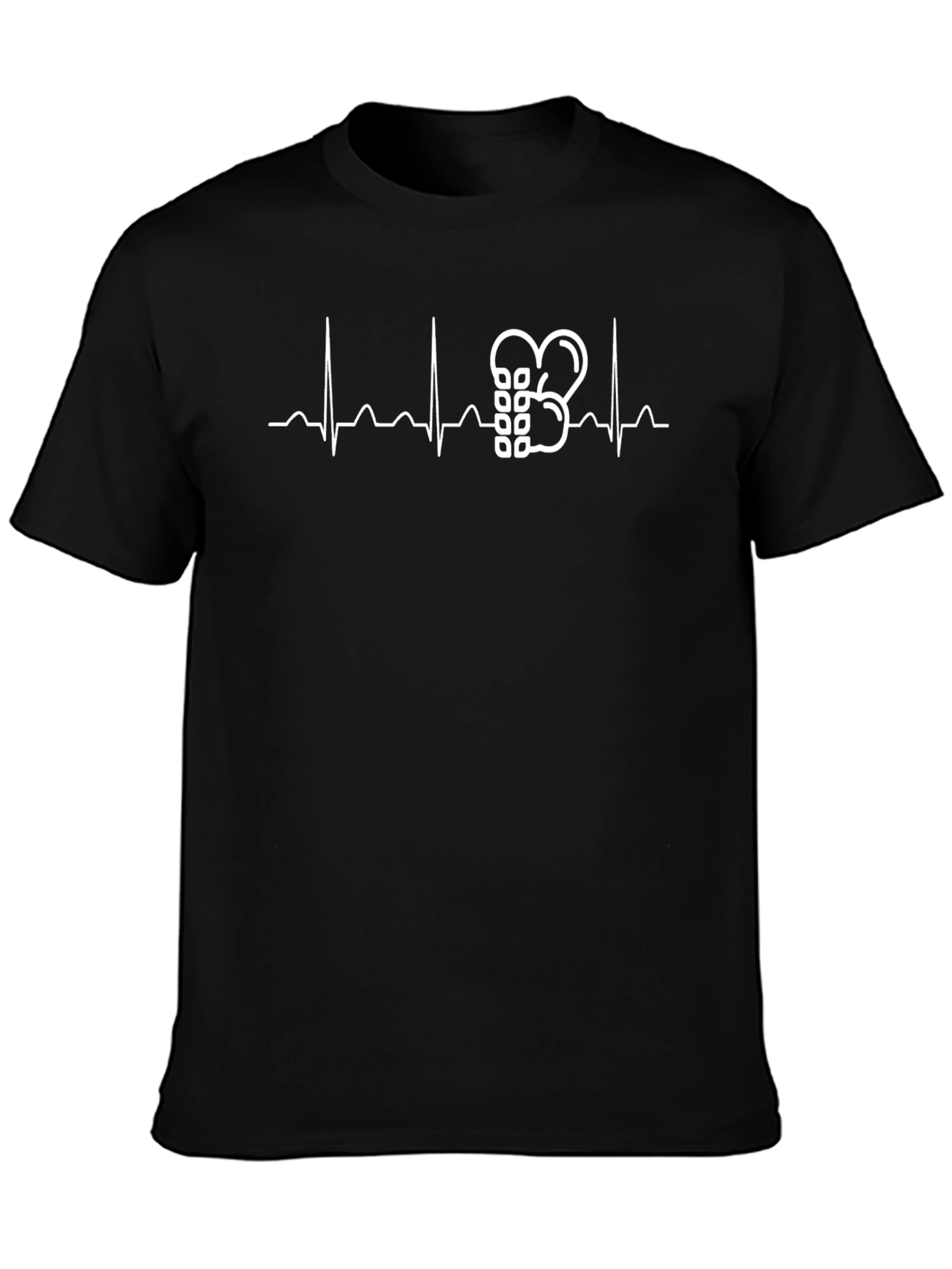 Heartbeat Boxing Glove Graphic Tee - Black