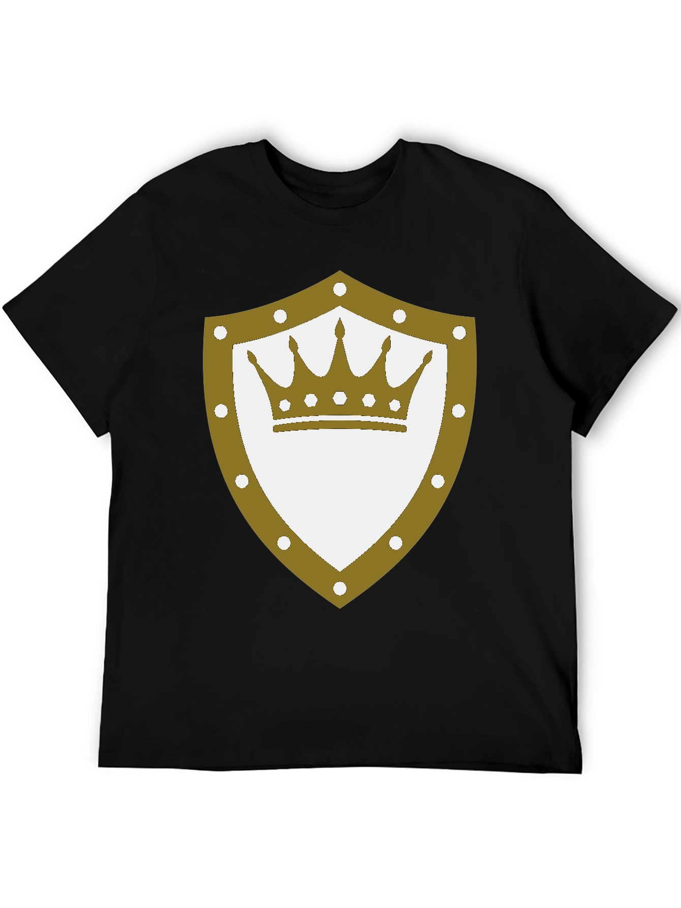 Royal Crest Graphic Tee - Black Cotton Blend