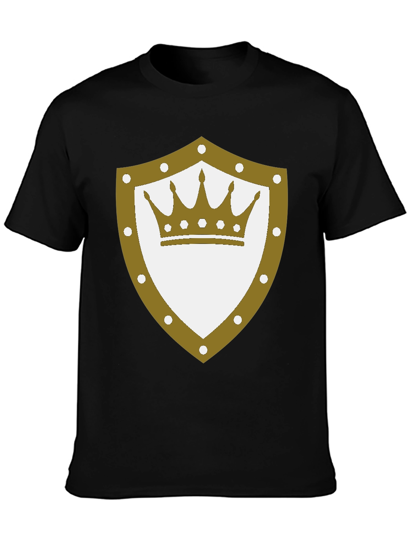 Royal Crest Graphic Tee - Black Cotton Blend