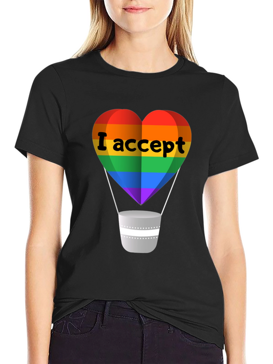 I Accept LGBTQ+ Pride T-Shirt