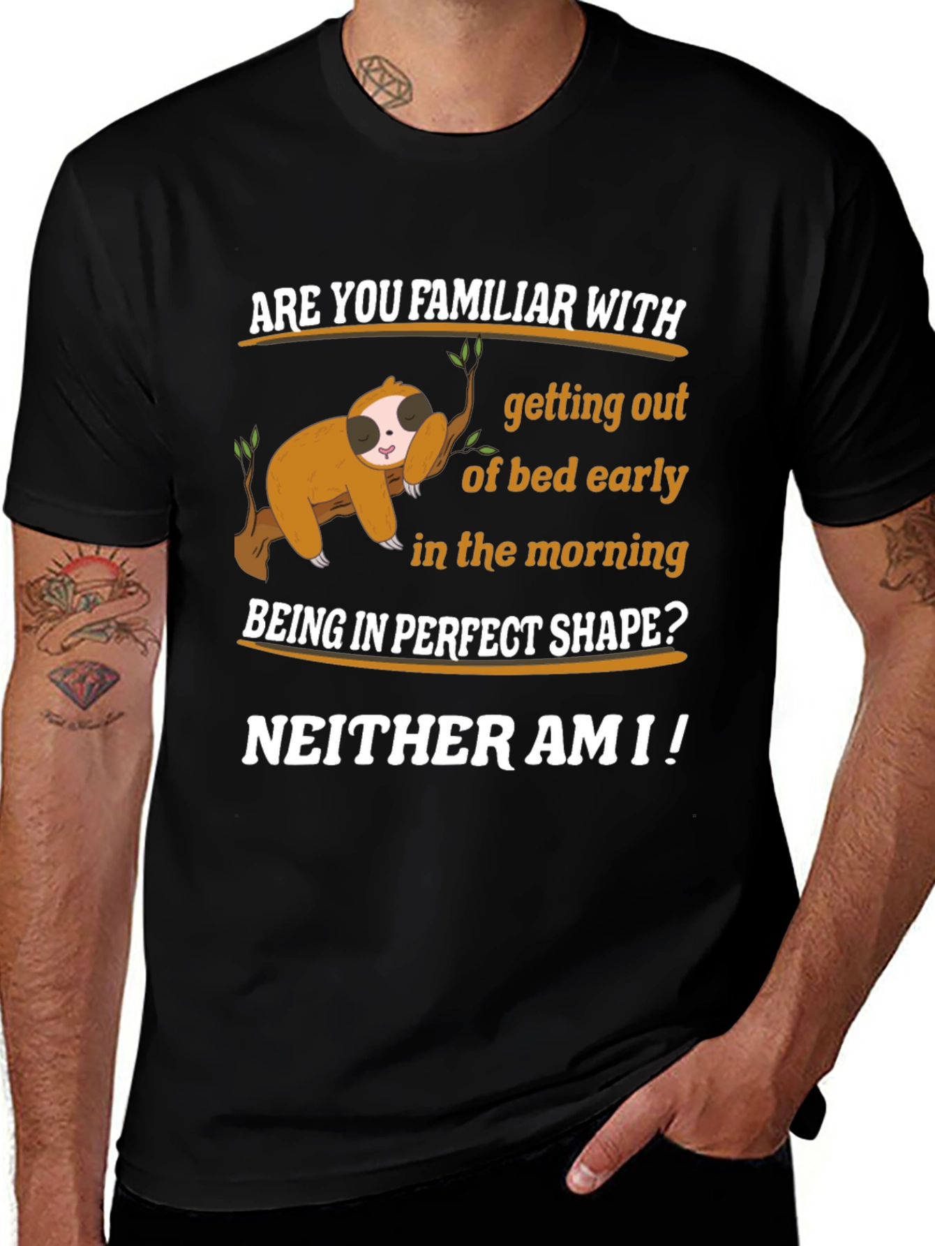 Funny Sloth T-Shirt - Early Morning Humor