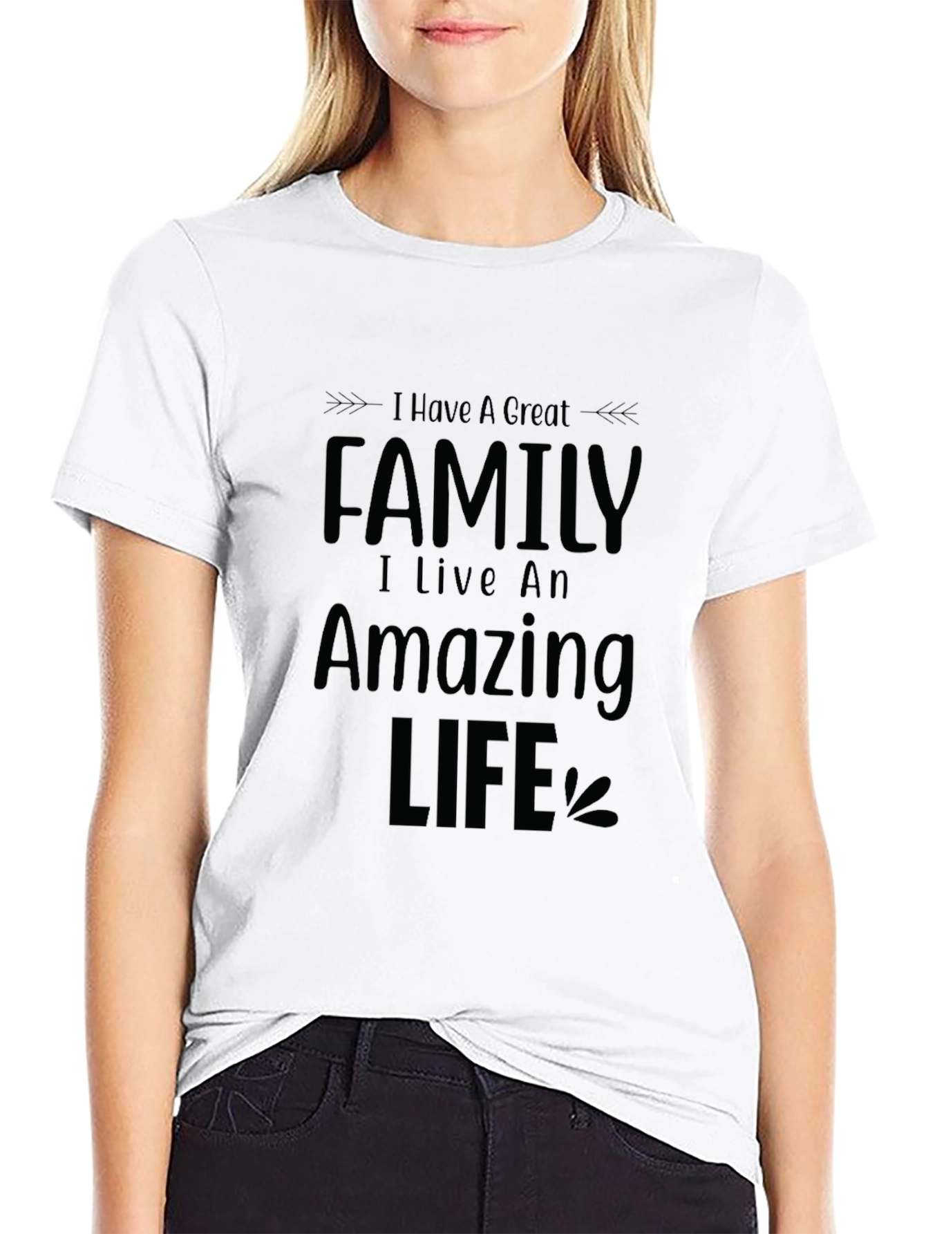 Great Family Amazing Life Graphic Tee