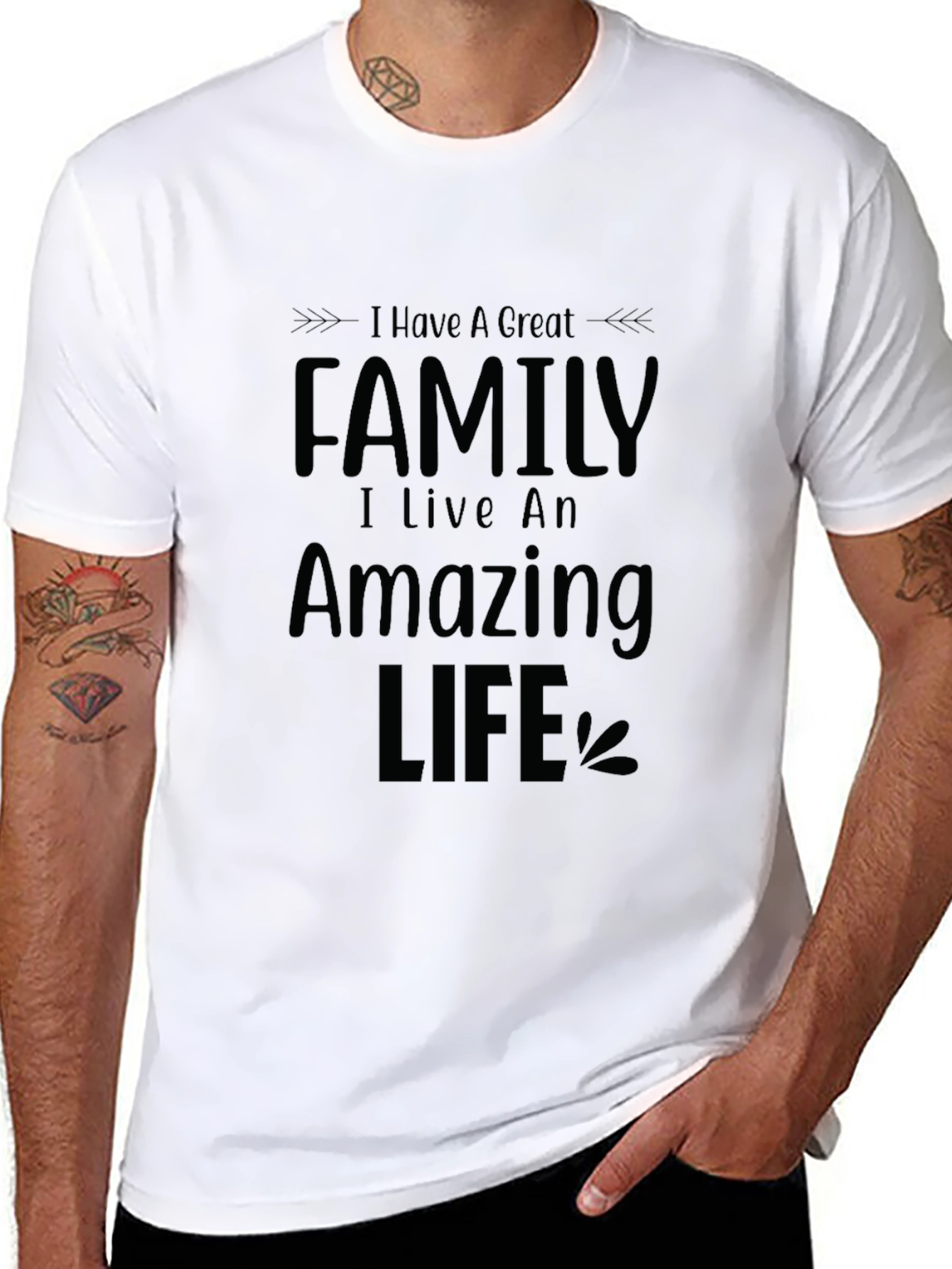 Great Family Amazing Life Graphic Tee
