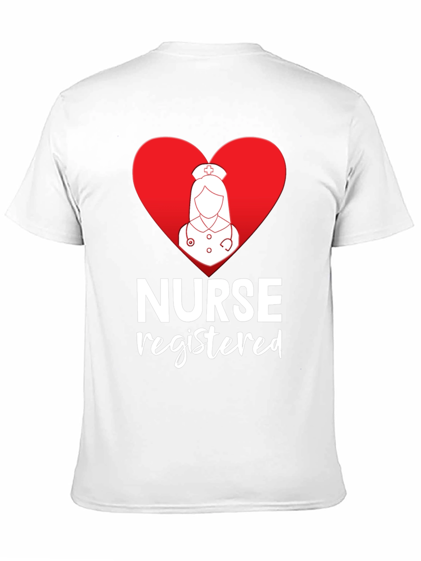 Registered Nurse Heart Graphic Black T-Shirt